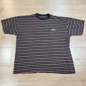 Vintage More Core Division Shirt Mens XL Striped MCD Logo Tee USA Y2K Skate 90s